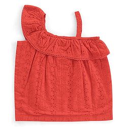 Babyhug 100% Cotton Knit Sleeveless Top & Skirt Set Floral Print- Multicolor