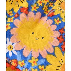 Babyhug 100% Cotton Knit Sleeveless Top & Skirt Set Floral Print- Multicolor