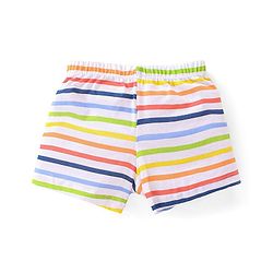 Babyhug 100% Cotton Knit Trunks Car Prints Pack of 3- White & Blue