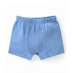 Babyhug 100% Cotton Knit Trunks Car Prints Pack of 3- White & Blue