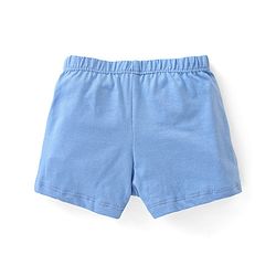 Babyhug 100% Cotton Knit Trunks Car Prints Pack of 3- White & Blue