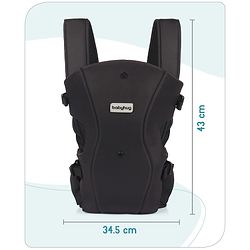 Babyhug  Elegant 3-in-1 Baby Carrier: Lightweight, Breathable fabric, Ergonomic design, Padded straps, Waist belt, 3 carry positions (inward, outward, back), Adjustable seat, Washable cover, Supports up to 15 kg- Grey