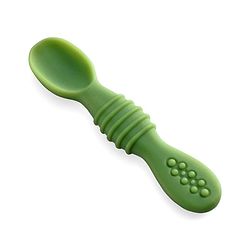 Babyhug Silicone Spoon with Flexible Soft Tip - Green & Blue