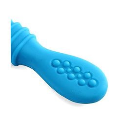 Babyhug Silicone Spoon with Flexible Soft Tip - Green & Blue