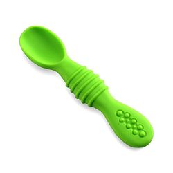 Babyhug Silicone Spoon with Flexible Soft Tip - Green & Blue