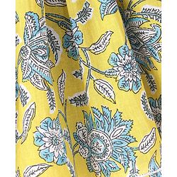 Babyhug Cotton Sleeveless Ethnic Dress Floral Print -  Yellow