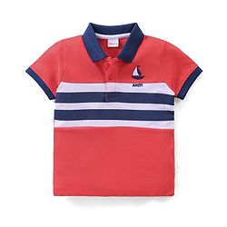 Babyhug Cotton Knit Half Sleeves Striped T-Shirt - Multicolor