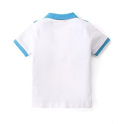 Babyhug Cotton Half Sleeves Cut & Sew Polo T-Shirt With Embroidery - Multicolor