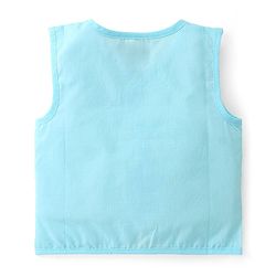 Babyhug 100% Cotton Woven Front Open Sleeveless Jhablas Floral Print Pack of 3- Pink & Blue
