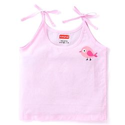 Babyhug 100% Cotton Woven Sleeveless Polka Dots & Birdy Printed  Tie Knot Jhabla Pack of 3 - Pink & White