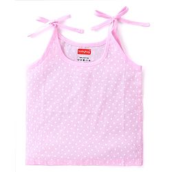 Babyhug 100% Cotton Woven Sleeveless Polka Dots & Birdy Printed  Tie Knot Jhabla Pack of 3 - Pink & White