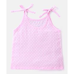 Babyhug 100% Cotton Woven Sleeveless Polka Dots & Birdy Printed  Tie Knot Jhabla Pack of 3 - Pink & White