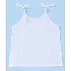 Babyhug 100% Cotton Woven Sleeveless Solid Color Tie Knot Vest Pack of 5 - White