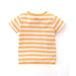 Babyhug 100% Cotton Half Sleeves Front Open Striped Vests Pack of 3 - Multicolor