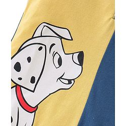 Babyhug Disney Cotton Knit Half Sleeves Polo T-Shirt  with 101 Dalmatians Graphics - Blue & Yellow