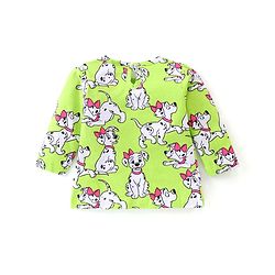 Babyhug Disney Single Jersey Full Sleeve Night Suit with 101 Dalmatians Print - Lime Green