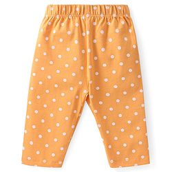 Babyhug Cotton  Lycra Knit Three Fourth Leggings  Floral Print Pack of 3 -Pink Purple & Yellow