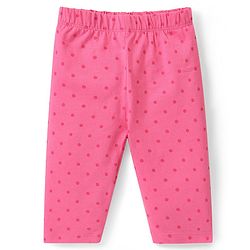 Babyhug Cotton Lycra Three Fourth Leggings Fruits & Floral Print Pack of 3 - Multicolour
