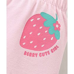 Babyhug Cotton Lycra Three Fourth Leggings Fruits & Floral Print Pack of 3 - Multicolour