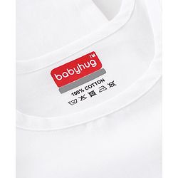 Babyhug 100% Cotton Woven Sleeveless Solid Color Tie Knot Vest Pack of 5 - White