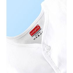 Babyhug 100% Cotton Woven Sleeveless Solid Color Front Open Jhabla Pack of 5 - White