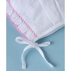 Babyhug 100% Cotton Caps Pack of 3- White