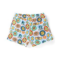 Babyhug 100% Cotton Antibacterial Trunks Crocodile Print Pack of 3 - Orange & Blue