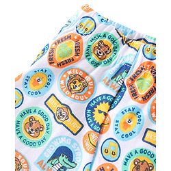 Babyhug 100% Cotton Antibacterial Trunks Crocodile Print Pack of 3 - Orange & Blue