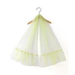 Babyhug  Sleeveless Floral  Embroiderd Choli &  Tiered Lehenga with  Dupatta Set - Green