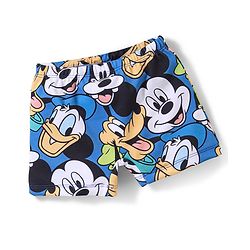 Babyhug  Disney Mickey Mouse Family Print Swimming Trunk - Blue