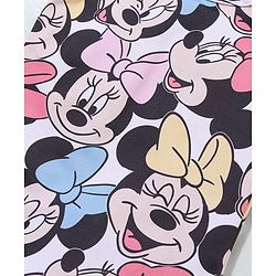 Babyhug Disney Frill Sleeves V Cut Swimsuit Minnie Mouse Print - Multicolour