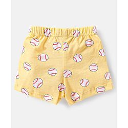 Babyhug 100% Cotton Trunk with Stripes & Baseball Print Pack Of 3 - Multicolor
