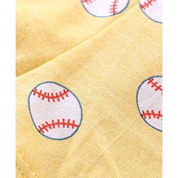 Babyhug 100% Cotton Trunk with Stripes & Baseball Print Pack Of 3 - Multicolor