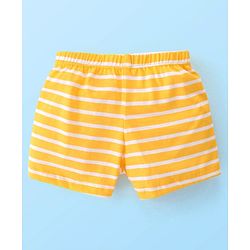 Babyhug 100% Cotton Knit Striped & Trunk Print Pack of 3 - Multicolour