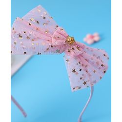 Babyhug Free Size Hair Accessories Combo Set with Bow Applique - Pink