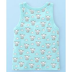 Babyhug 100% Cotton Sleeveless Sandos With Elephant & Star Print Pack Of 5 - Multicolour