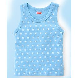 Babyhug 100% Cotton Sleeveless Sandos With Elephant & Star Print Pack Of 5 - Multicolour