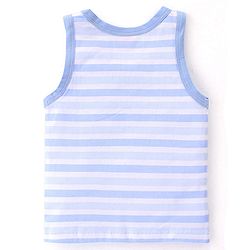 Babyhug 100% Cotton Single Jersey Knit Sleeveless Sando Stripes & Giraffe Print Pack Of 3 - Multicolor