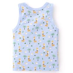 Babyhug 100% Cotton Single Jersey Knit Sleeveless Sando Stripes & Giraffe Print Pack Of 3 - Multicolor