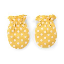 Babyhug 100% Cotton Knit Mittens With Polka Dot Print Pack of 3 - Multicolour