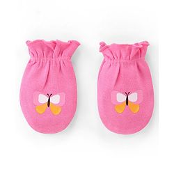 Babyhug 100% Cotton Knit Mittens With Polka Dot Print Pack of 3 - Multicolour