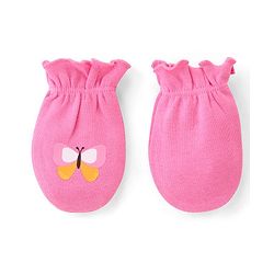 Babyhug 100% Cotton Knit Mittens With Polka Dot Print Pack of 3 - Multicolour