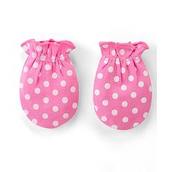 Babyhug 100% Cotton Knit Mittens With Polka Dot Print Pack of 3 - Multicolour