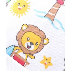 Babyhug 100% Cotton Cap Animal & Beach Print - Multicolour