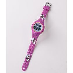 Babyhug Cat Print Digital Watch Free Size - Purple