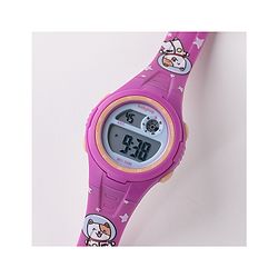 Babyhug Cat Print Digital Watch Free Size - Purple