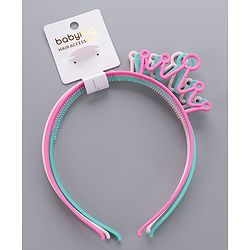 Babyhug Free Size Hairbands With Crown Applique Pack of 3 - Multicolor