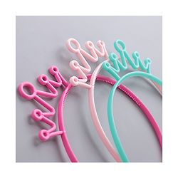 Babyhug Free Size Hairbands With Crown Applique Pack of 3 - Multicolor