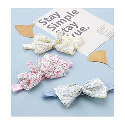 Babyhug Free Size Headbands With Bow Applique Pack of 3 - Pink Blue & Yellow