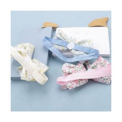 Babyhug Free Size Headbands With Bow Applique Pack of 3 - Pink Blue & Yellow